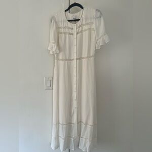 Reformation Ivory Woodson Dress Size 8 NWT